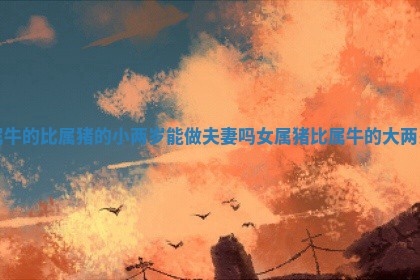 属牛的比属猪的小两岁 👡 能做夫妻吗 女属猪比属牛的大 ⚡ 两岁