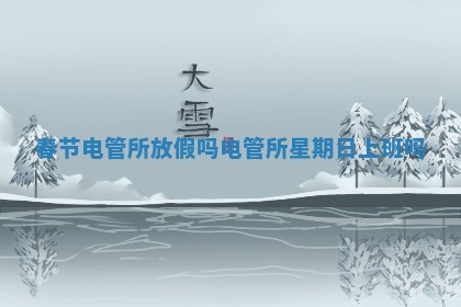 春节电管所放假吗 🎤 _电 🐷 管所星期日上班吗